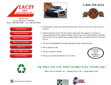 Tablet Screenshot of laceyusedautopartsinc.com